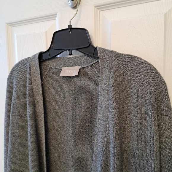 Cyrus Open Cardigan Grey Women's Medium Knit Sweater - Picture 11 of 11